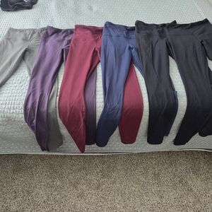 90 Degree By Reflex Kids Leggings Set - Gray, Purple, Red, Blue, Black